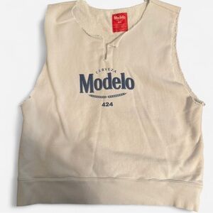 424 on Fairfax Men's Cream Limited Edition Sleeveless Hoodie